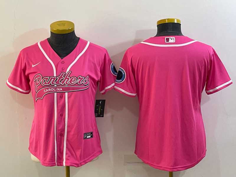 Womens Arizona Cardinals Blank Pink With Patch Cool Base Stitched Baseball Jersey